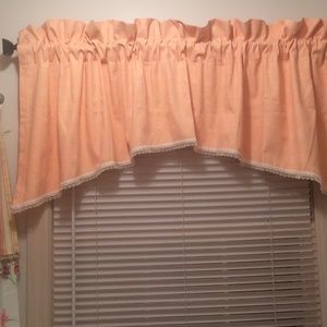 Valance Curtain Demask Pink Peach Salmon